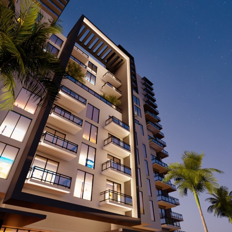 Rendering 22 – Building Exterior (Night - No Logo) 1