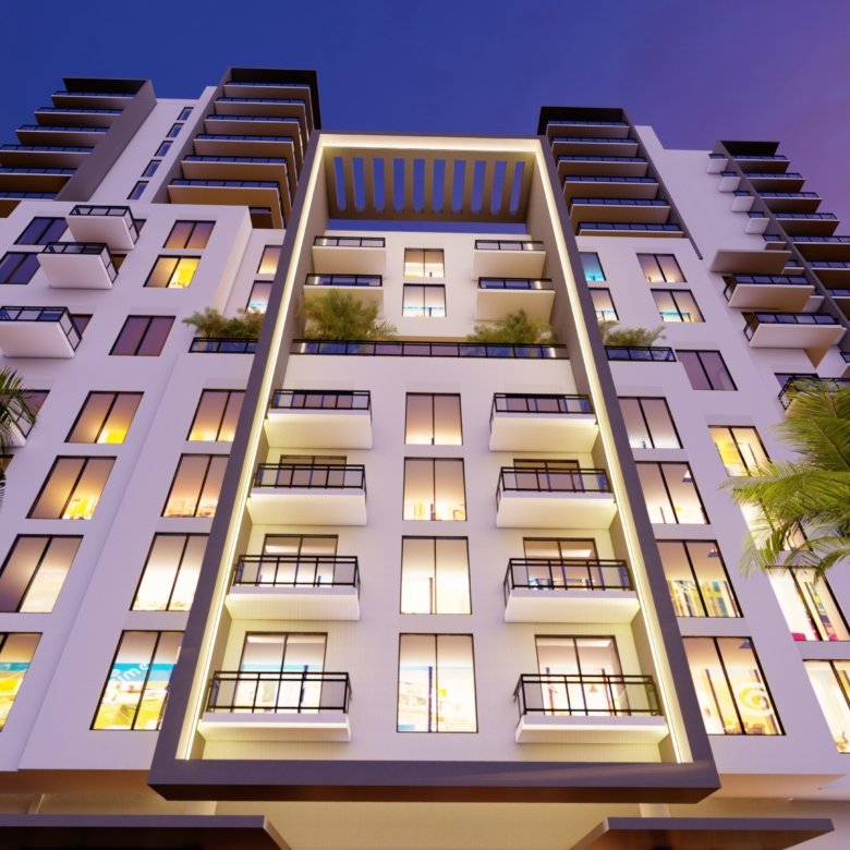 Rendering 23 – Building Exterior (Night - No Logo) 2